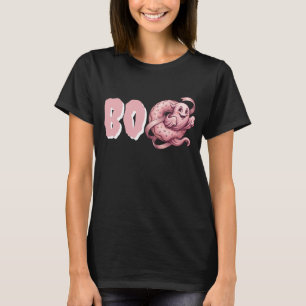 BOO Roze Geest & Donut Zoete Halloween Coquette T-shirt