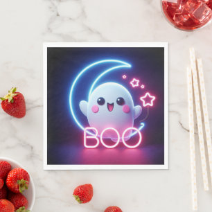 BOO Roze Halloween Spook Servet