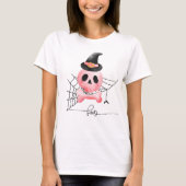 Boo & Roze schedel Halloween T-shirt (Voorkant)