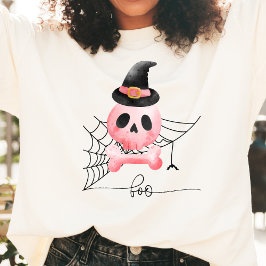 Boo & Roze schedel Halloween T-shirt