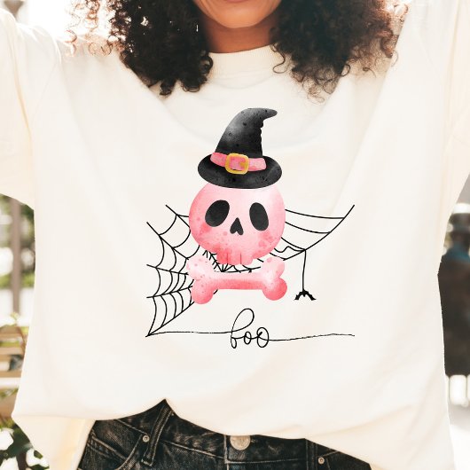Boo & Roze schedel Halloween T-shirt