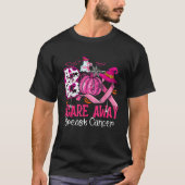 Boo Scare Away Breast Cancer Pink Ribbon Spider Ha T-shirt (Voorkant)
