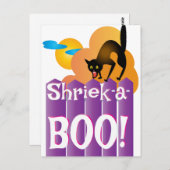 BOO! Scary Halloween Cat Briefkaart (Voorkant / Achterkant)