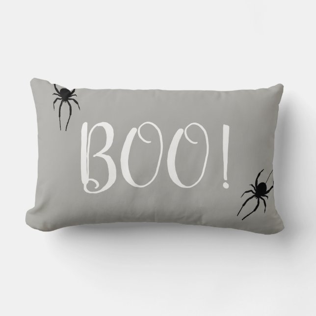 Boo Scary Spider Halloween Sierkussen Kussen (Voorkant)