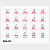 Boo, Schattig Geest, Halloween Vierkante Sticker (Vel)