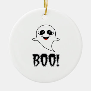 Boo! Schattig Klein Halloween Door Lucas Retro Kla Keramisch Ornament