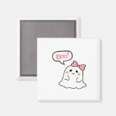 Boo! Schattige Boo Minimalistisch Schoon Magneet (Voorkant / Achterkant)