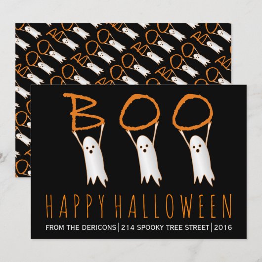 Boo, schattige geesten van de moderne Happy Hallow (Voorkant / Achterkant)