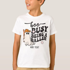BOO Schattige Ghost Funny Softball Baller Kinder H T-shirt