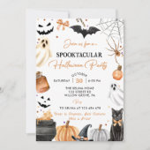 Boo Schattige Ghost Halloween Party Pompoen Kaart (Voorkant)