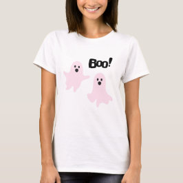 Boo Schattige Halloween Pink Ghosts Spooky T-shirt