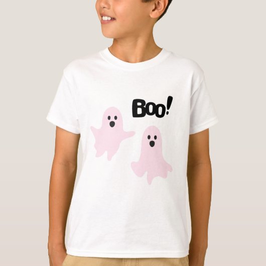 Boo Schattige Halloween Pink Ghosts Spooky T-shirt (Voorkant)