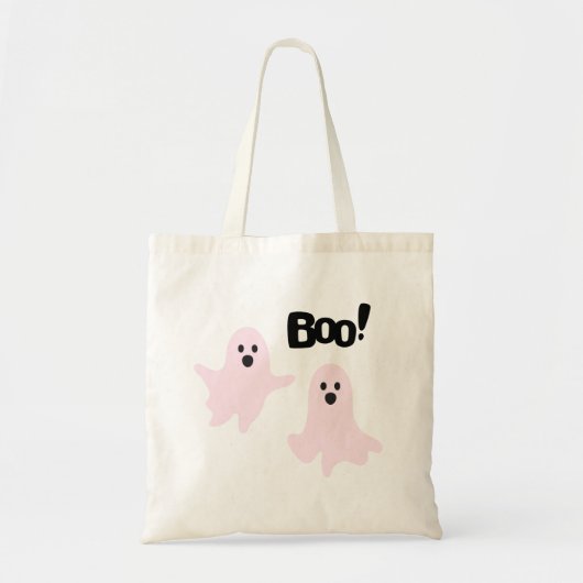 Boo Schattige Halloween Pink Ghosts Spooky Tote Bag (Voorkant)