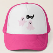 Boo Schattige Halloween Pink Ghosts Spooky Trucker Pet (Voorkant)