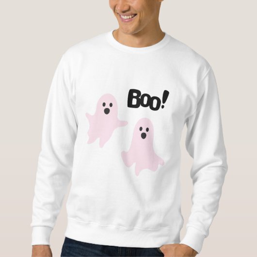 Boo Schattige Halloween Pink Ghosts Spooky Trui (Voorkant)