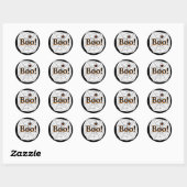 Boo Schattige Halloween Spider Web en Spider Ronde Sticker (Vel)