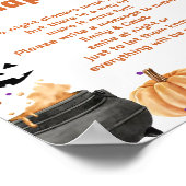 Boo Schattige "Late Night Diapers" Baby shower spe Poster (Hoek)