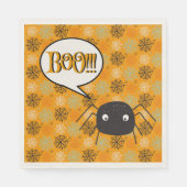 Boo, schattige spin en spin-web gepatterd servet (Voorkant)