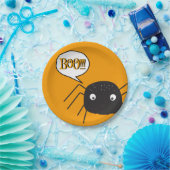 Boo, schattige spinpompoen sinaasappel papieren bordje (Feest)