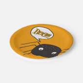 Boo, schattige spinpompoen sinaasappel papieren bordje (Gekanteld)