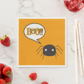 Boo, schattige spinpompoen sinaasappel servet (Insitu)