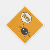 Boo, schattige spinpompoen sinaasappel servet (Hoek)