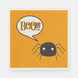 Boo, schattige spinpompoen sinaasappel servet