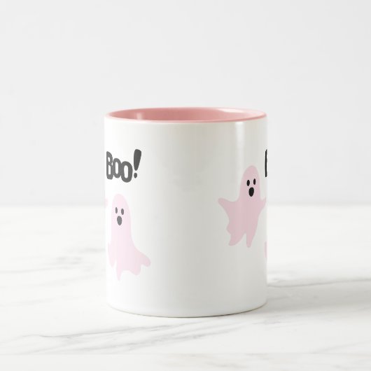Boo Schattigee Halloween Pink Ghosts Spooky Mok (Center)