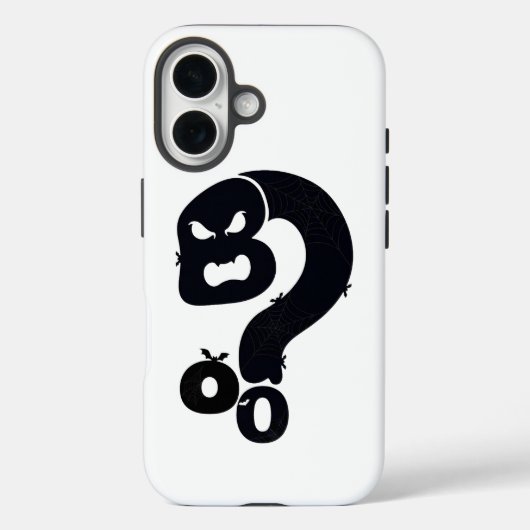 Boo Schedel Vraagteken Case-Mate iPhone Case (Achterkant)
