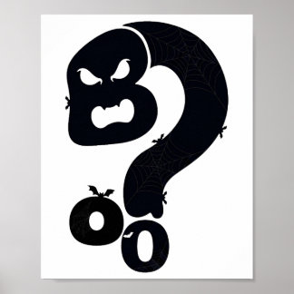 Boo Schedel Vraagteken Poster