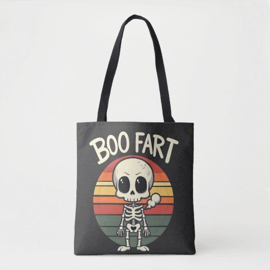 Boo scheet Funny Spooky Pastel Ghost Gothic Retro Tote Bag (Voorkant)