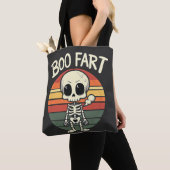 Boo scheet Funny Spooky Pastel Ghost Gothic Retro Tote Bag (Dichtbij)