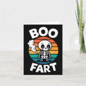 Boo scheet grappig scheten skelet voor Halloween Kaart (Voorkant)