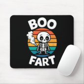 Boo scheet grappig scheten skelet voor Halloween Muismat (Met muis)
