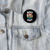 Boo scheet grappig scheten skelet voor Halloween Ronde Button 5,7 Cm (In situ)