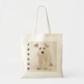 Boo, schuilhond op canvas shopping bag tote bag (Voorkant)
