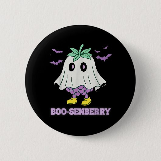 Boo-Senberry Bramen Geest Spooky Grappig Ronde Button 5,7 Cm (Voorkant)