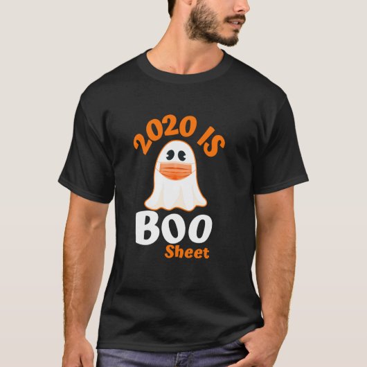 Boo Sheet Funny Halloween Ghost Costume Mannen W T-shirt (Voorkant)