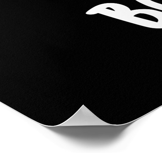 Boo Sheet Funny Halloween Ghost Pun Dark BG Poster (Hoek)