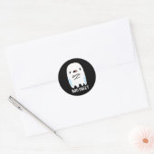 Boo Sheet Funny Halloween Ghost Pun Dark BG Ronde Sticker (Envelop)