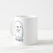 Boo Sheet Funny Halloween Ghost Pun Koffiemok (Voorkant links)