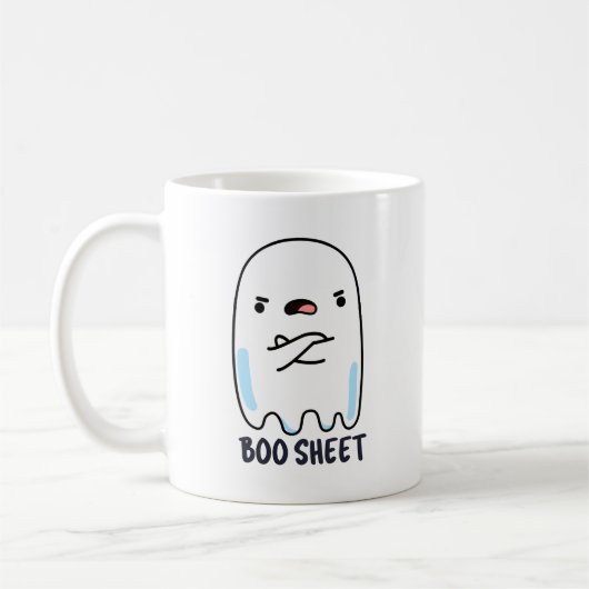 Boo Sheet Funny Halloween Ghost Pun Koffiemok (Links)