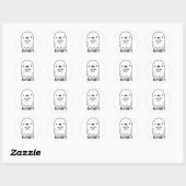 Boo Sheet Funny Halloween Ghost Pun Ronde Sticker (Vel)
