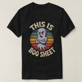 Boo Sheet Retro Stijl | Grappig Halloween Kostuum T-shirt
