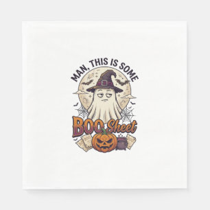 Boo Sheet Spook Pompoen Halloween Maan Ketel Servet