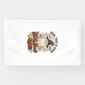 Boo Sheet Spook Pompoen Halloween Maan Ketel Spandoek (Horizontaal)