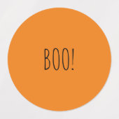 Boo sinaasappel blauwgroen paarse spooky grappig H Labels (Design 2)