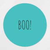 Boo sinaasappel blauwgroen paarse spooky grappig H Labels (Design 1)