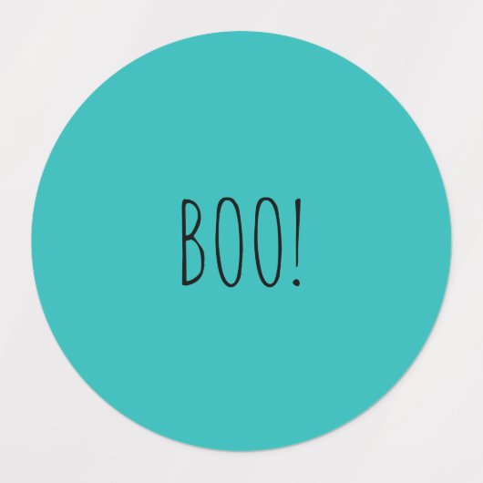 Boo sinaasappel blauwgroen paarse spooky grappig H Labels (Design 1)