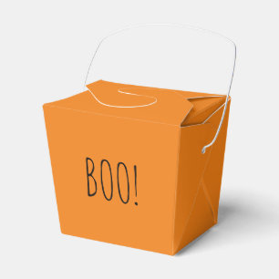 Boo sinaasappel eenvoudige typografie grappig scha bedankdoosjes
